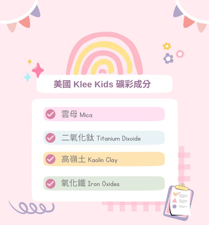 美國 Klee Kids - Klee Girls 棉花糖腮紅組-蜜桃粉礦物腮紅盒(3.5g)+寶貝紅亮光潤唇膏(4.2g)+腮紅刷(共3件)