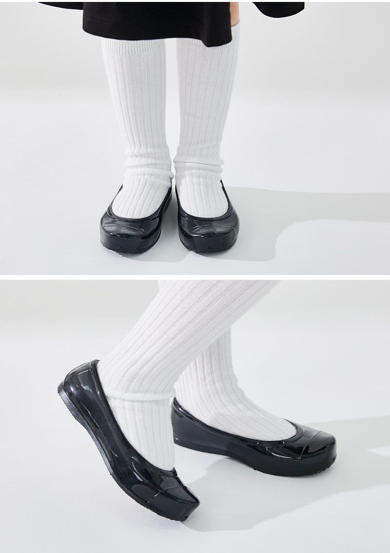 韓國 OZKIZ - 黑色返校日膠鞋-黑