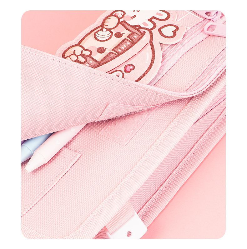 小麻糬大容量造型鉛筆盒-糖果款-粉色 (22x10x7cm)