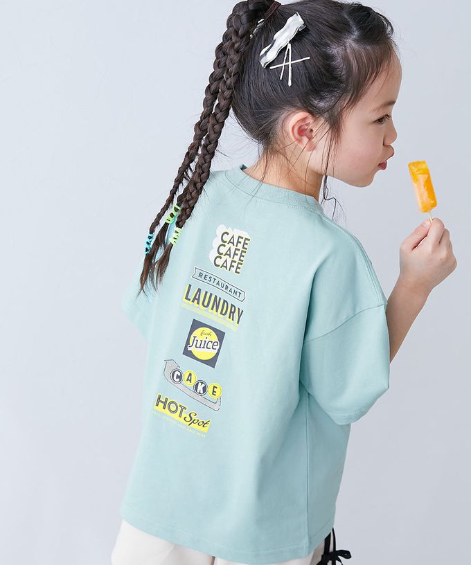 日本 devirock - 接觸涼感 落肩廓形短袖T恤-ICE CREAM-白