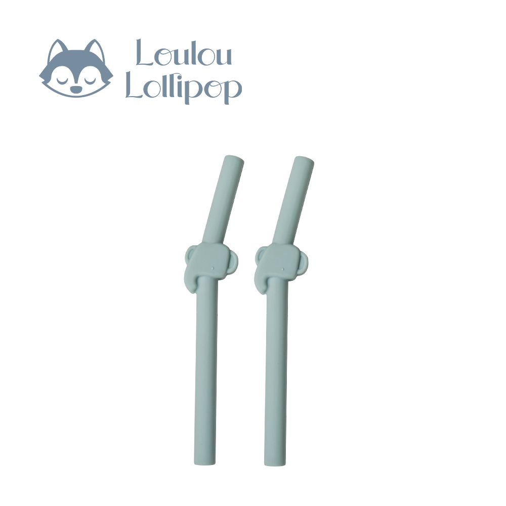 動物造型 矽膠吸管 (2入組)-快樂小象