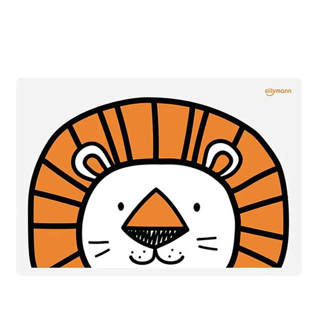 韓國 sillymann - 100%鉑金矽膠可愛寶貝兒童餐墊(獅子)-獅子
