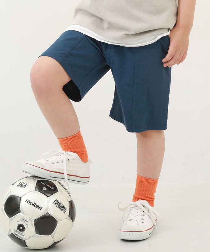 日本 devirock - 防污抗UV 舒適機能短褲-中線耐看款-復古藍