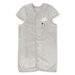 akachan honpo - 柔軟2WAY防踢被-刺繡-雲-灰色