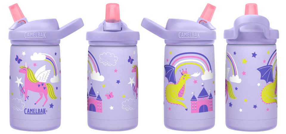 CamelBak - eddy+ 兒童吸管雙層不鏽鋼保溫瓶-魔幻獨角獸-350ML