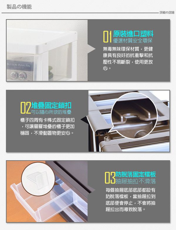 日本JEJ - KOWA系列 2層抽屜櫃 3格-米色