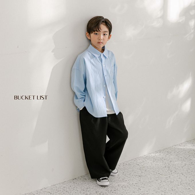 韓國 BUCKET LIST - 韓式落肩長袖襯衫/外套-白