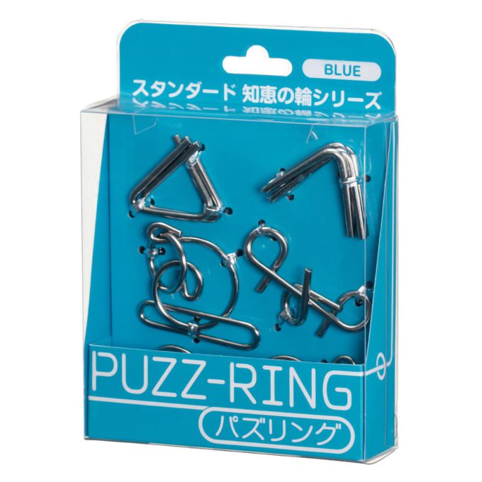 日本 HANAYAMA - 益智金屬環組合包-藍色款-6歲以上