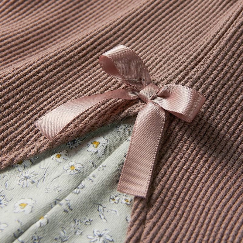 日本千趣會 - GITA 甜美華夫格假二件長袖上衣-象牙白x水玉