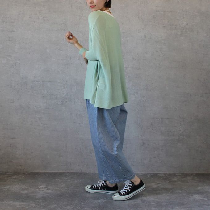 日本女裝代購 - [熱銷款] 超藏肉休閒錐形美腿褲-丹寧-深藍