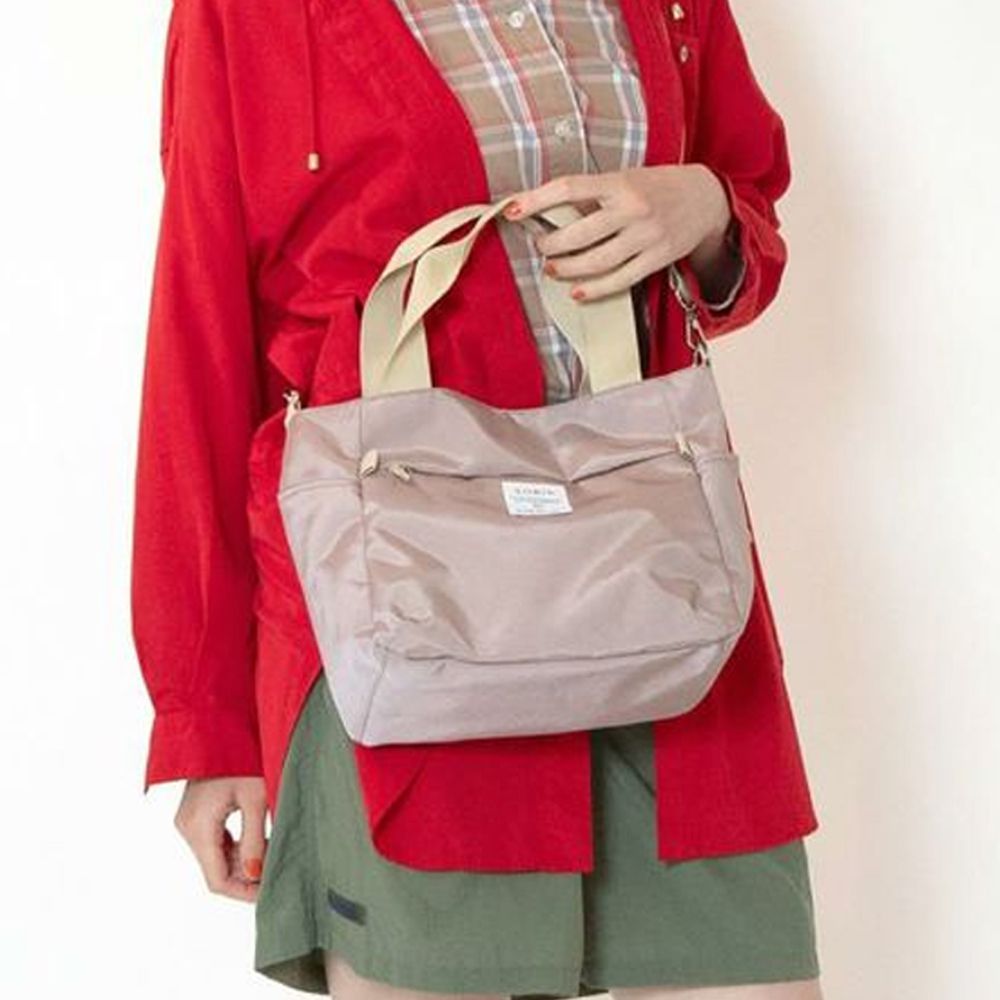 高收納力2way手提/側背包(繽紛內裏)-粉紅 (H23×W26~33×D13.5)