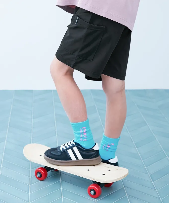 日本 devirock - [快乾防皺] 防污可烘舒適機能短褲-大口袋-珊瑚橘