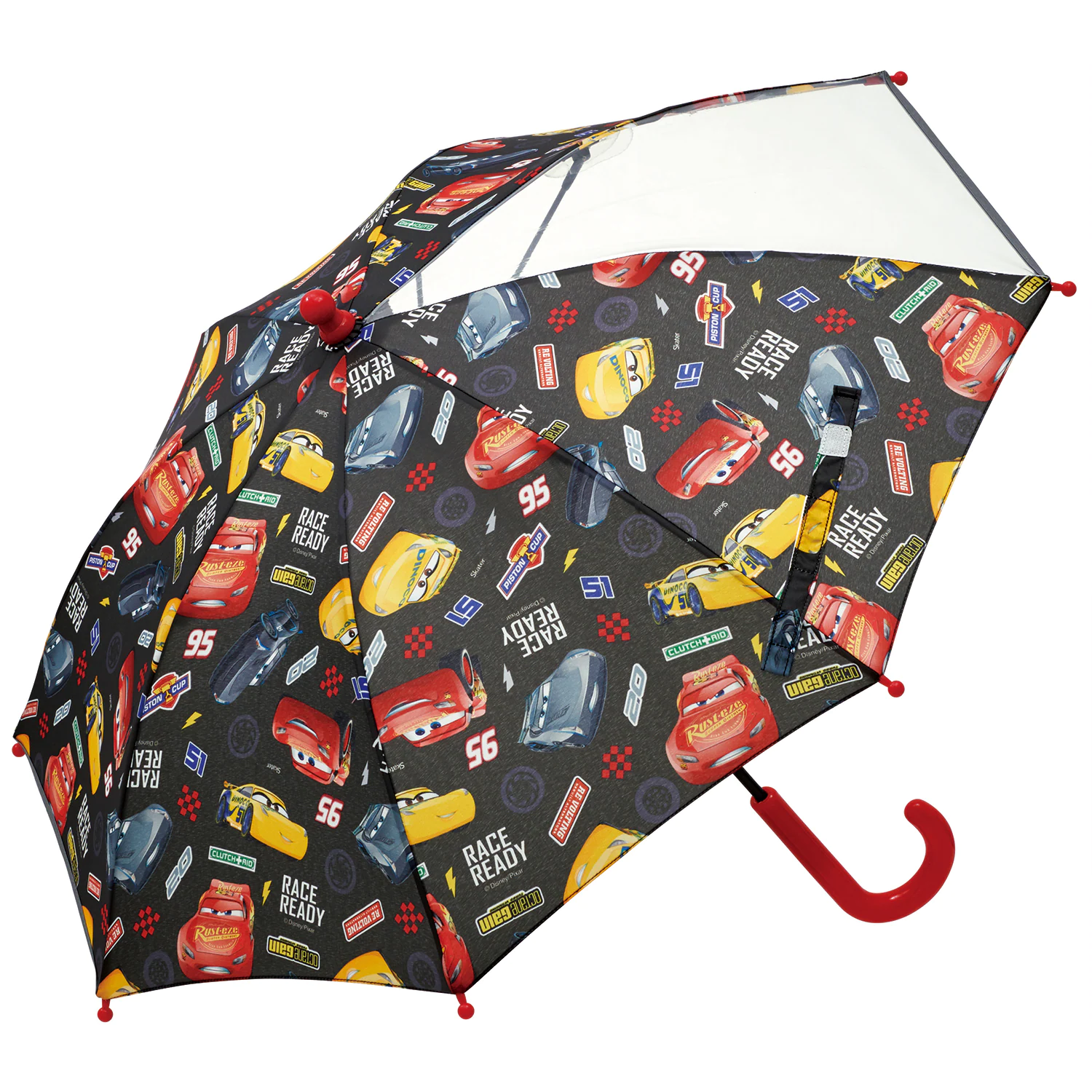 日本千趣會 - 迪士尼 印花兒童直傘/雨傘(附透明窗)-玩具總動員-草綠 (35cm)-身高85-95cm