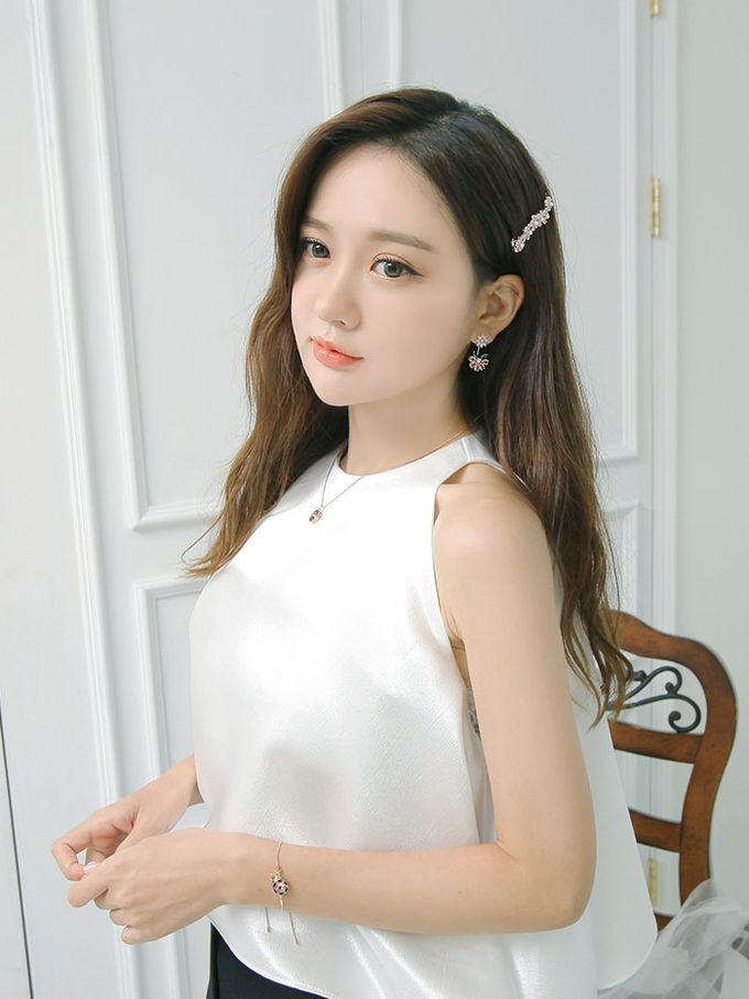 韓國 Soo&Soo - 粉紅愛戀浪漫髮夾-粉 (7.5cm)