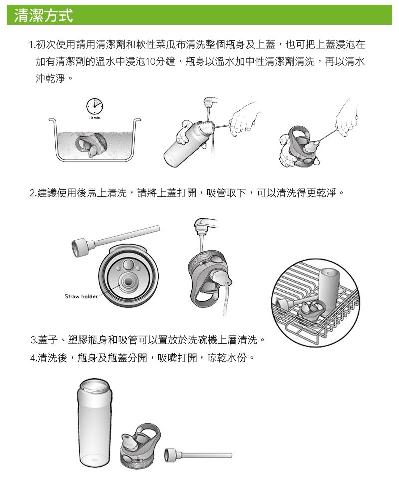 美國 Contigo - Ashland運動吸管瓶-粉色-590cc