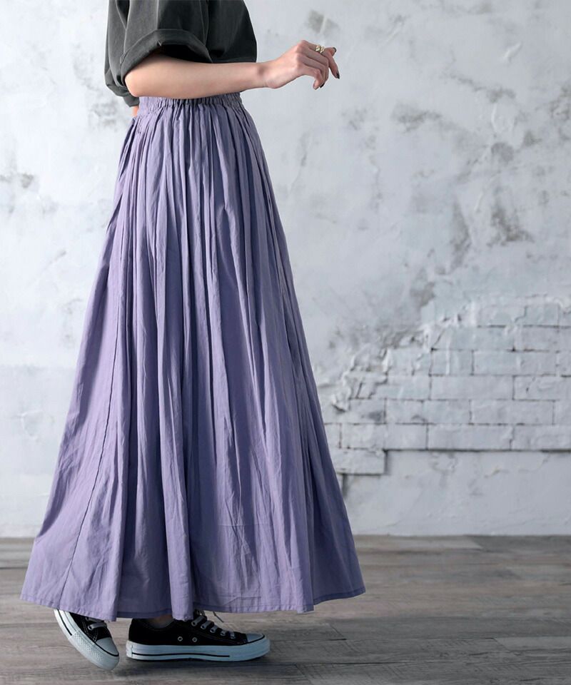 日本 Classical Elf - 100%棉 超修身垂墜感長裙-檸檬黃