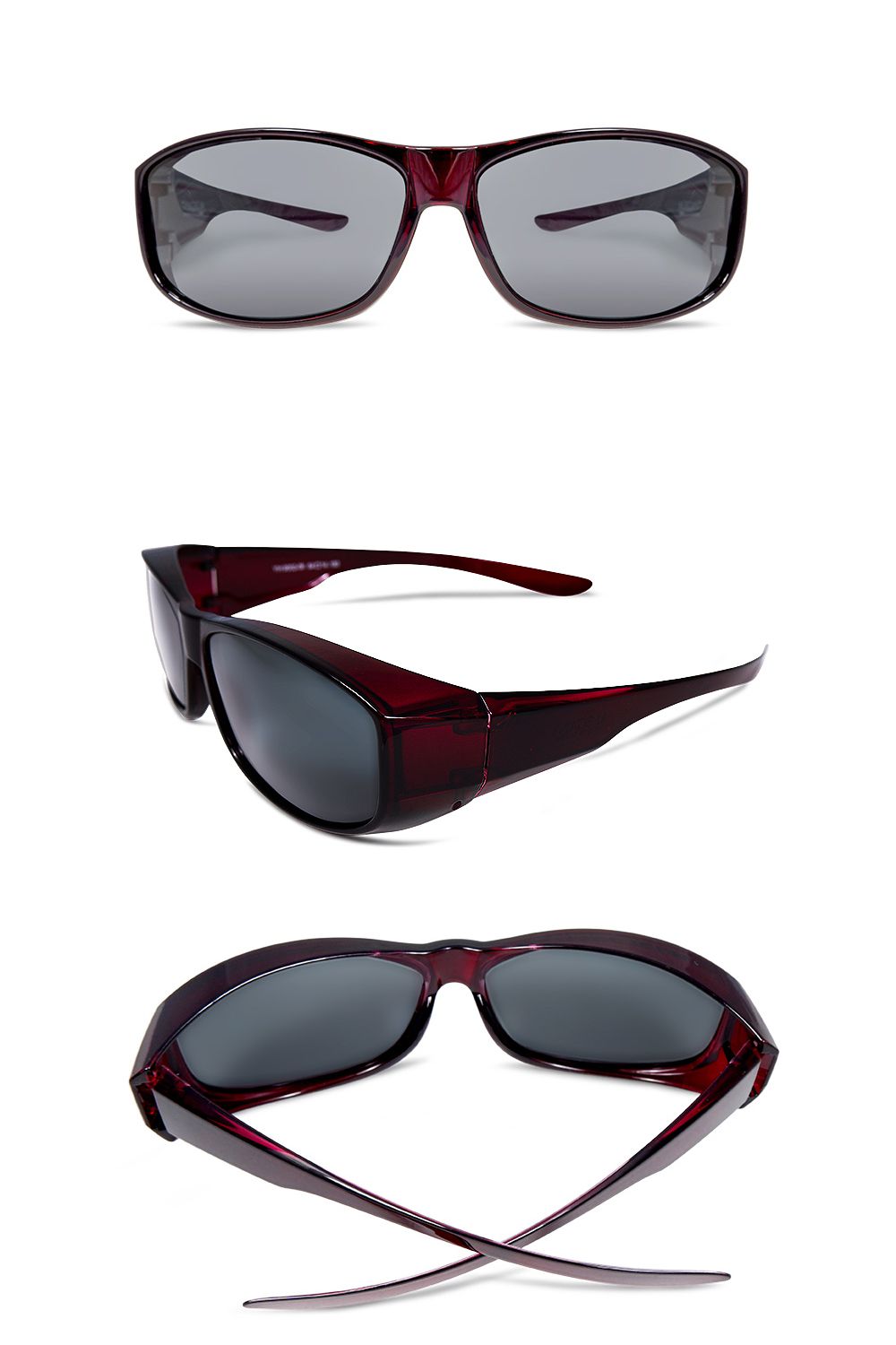 ALEGANT - 優雅勃根地全罩式寶麗來偏光墨鏡│外掛式UV400太陽眼鏡包覆套鏡│車用太陽眼鏡│近視可戴外掛式偏光墨鏡