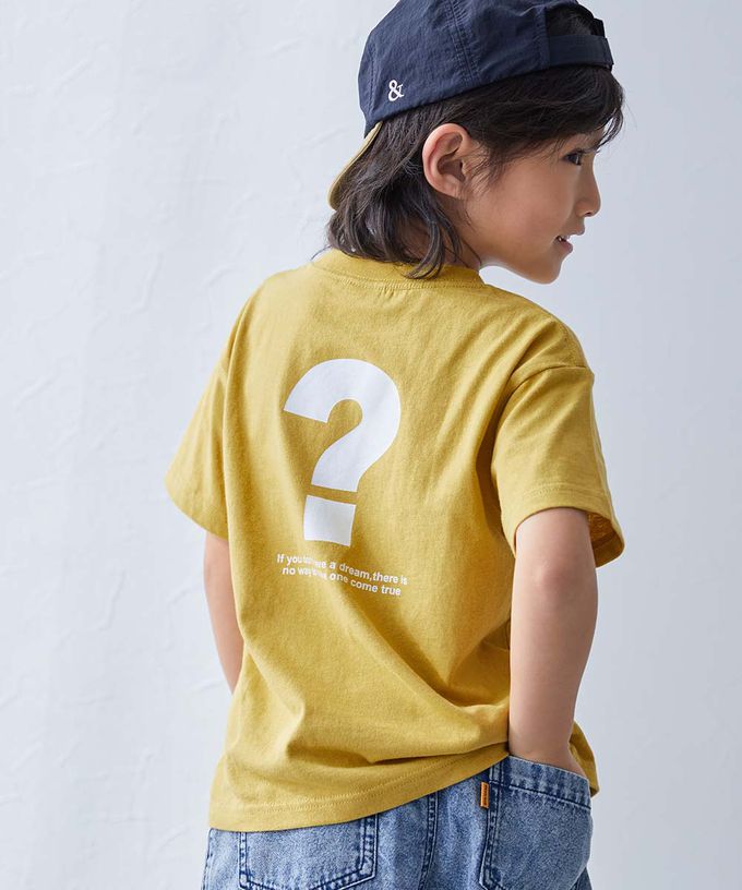 日本 devirock - 純棉定番短袖上衣-問號-淺灰紫