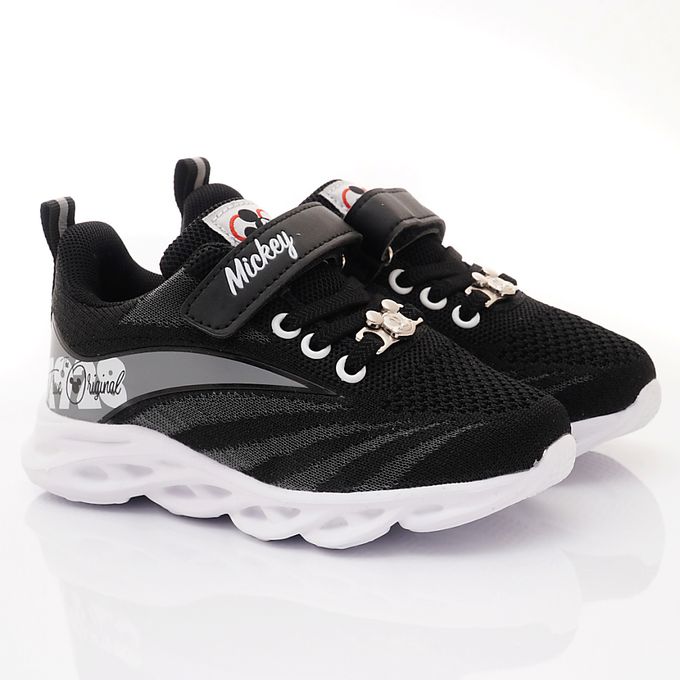 DISNEY童鞋 米奇飛織超輕運動鞋-123010黑(小童段)-運動鞋-黑
