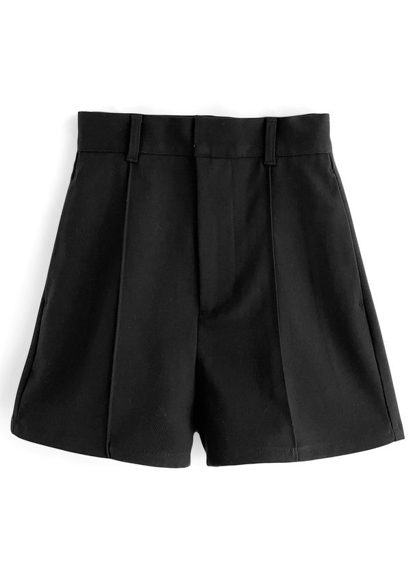 日本 GRL - 時尚修身百搭短褲-黑