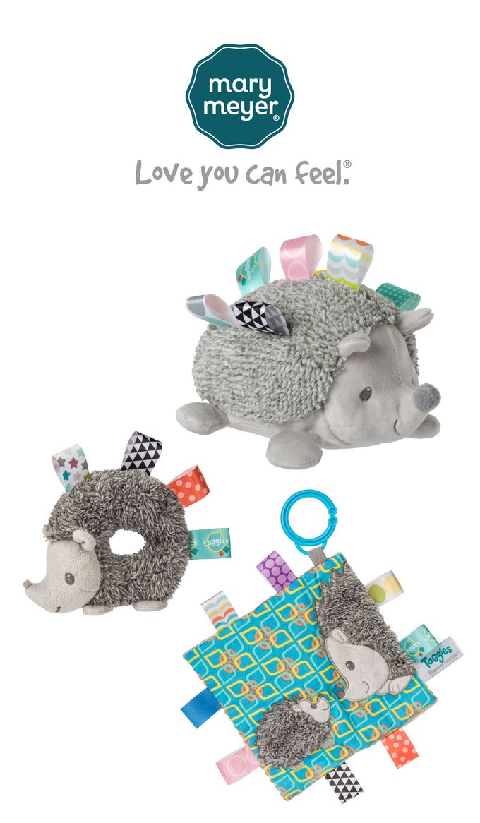 美國 MaryMeyer 蜜兒 - 酷小蝟經典禮盒(手搖鈴+沙沙紙+安撫玩偶)