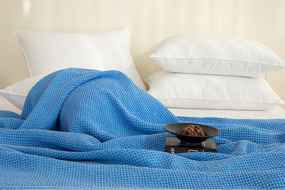 韓國 Maatila - 天絲莫代爾鬆餅被毯-藍莓