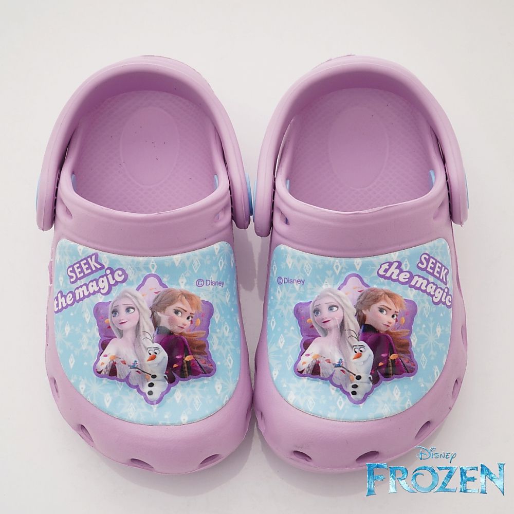 台灣製冰雪奇緣電燈園丁鞋(中小童段)-涼拖鞋-藍紫