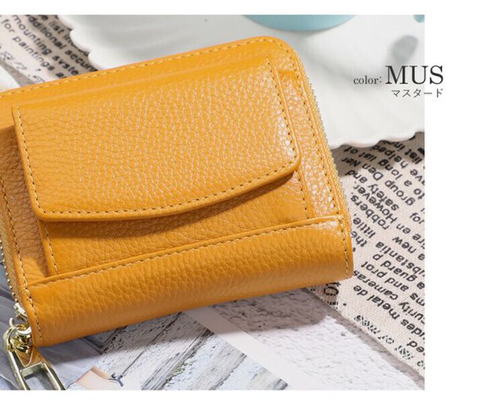 日本 LIZDAYS - 頂級牛皮多卡夾收納短夾/錢包-深棕 (11x9x4cm)