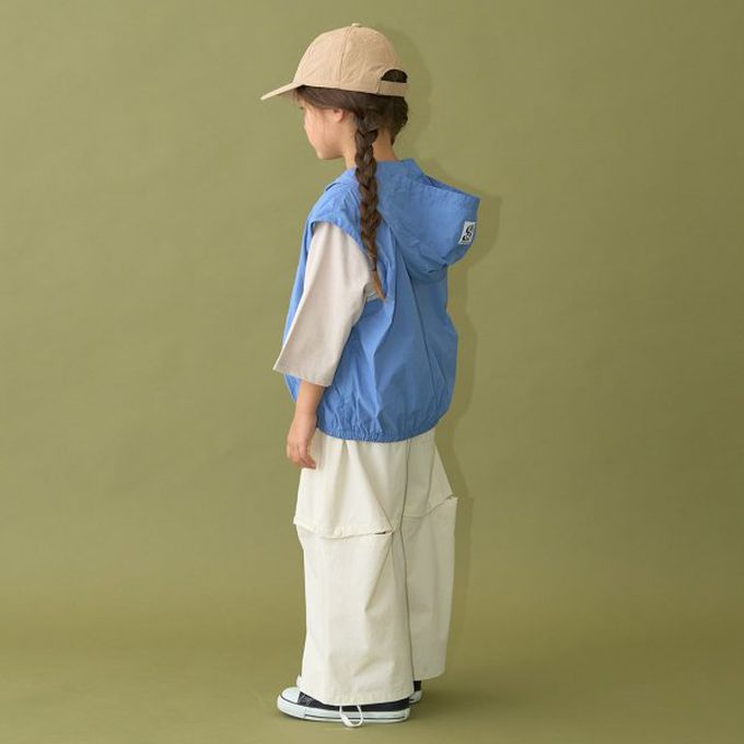 日本 b-ROOM - 2way輕巧尼龍連帽風衣(袖可拆)-象牙白