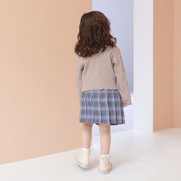 日本 Lycee mine - 下擺波浪百搭鈕扣開襟衫-粉紅