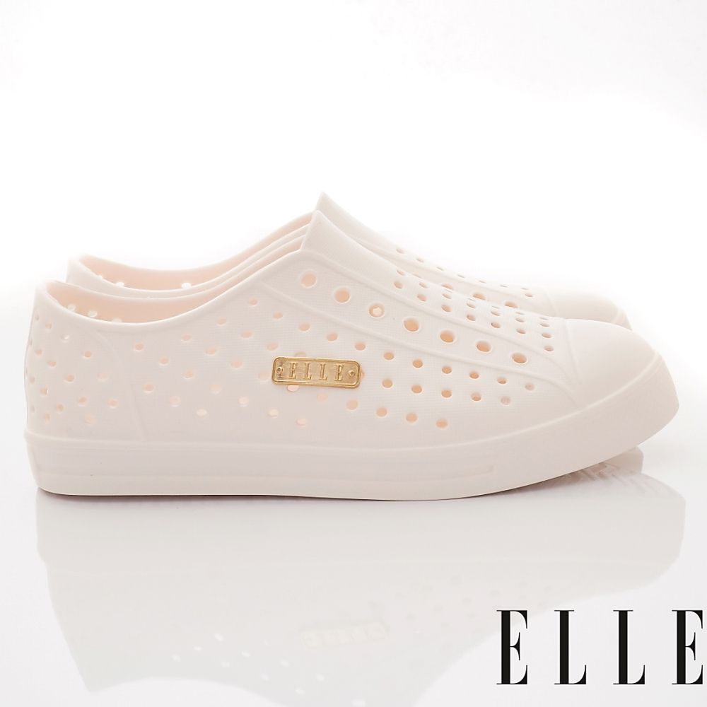 ELLE - 台灣製洞洞輕便鞋(中大童段)-休閒鞋-白
