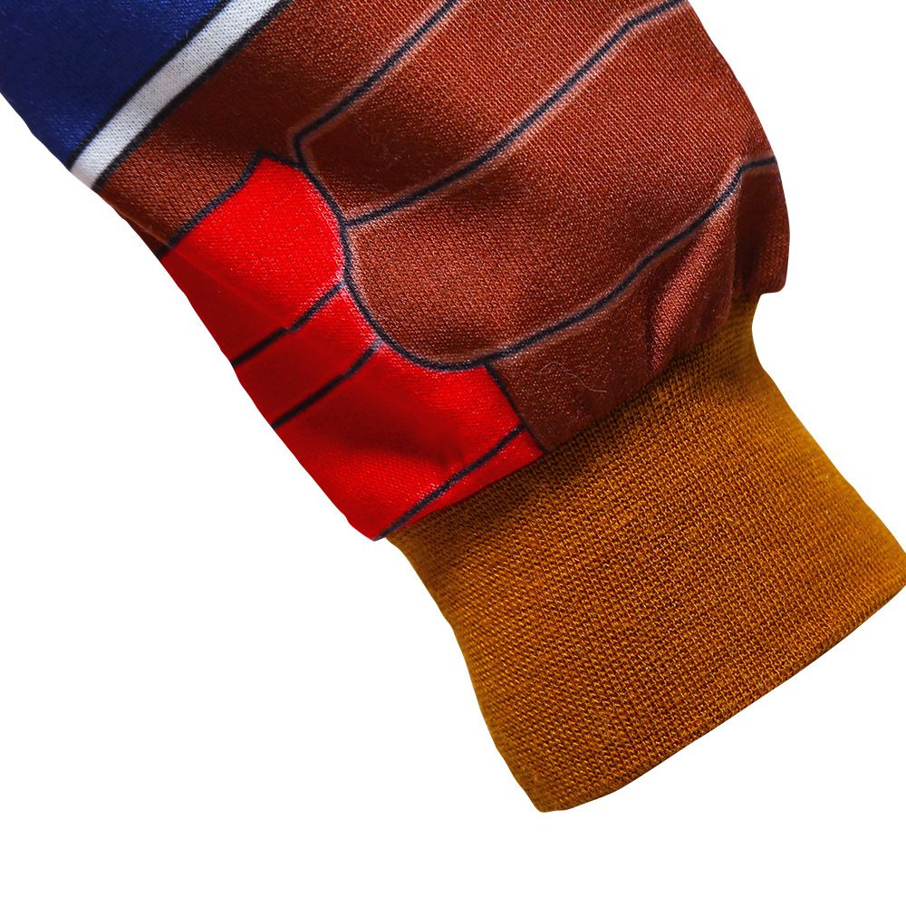 英雄卡通風造型外套-藍白