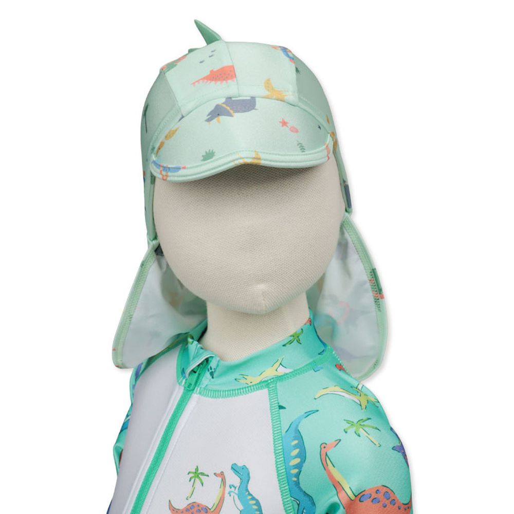 防曬泳帽-恐龍-綠色 (42～52cm)