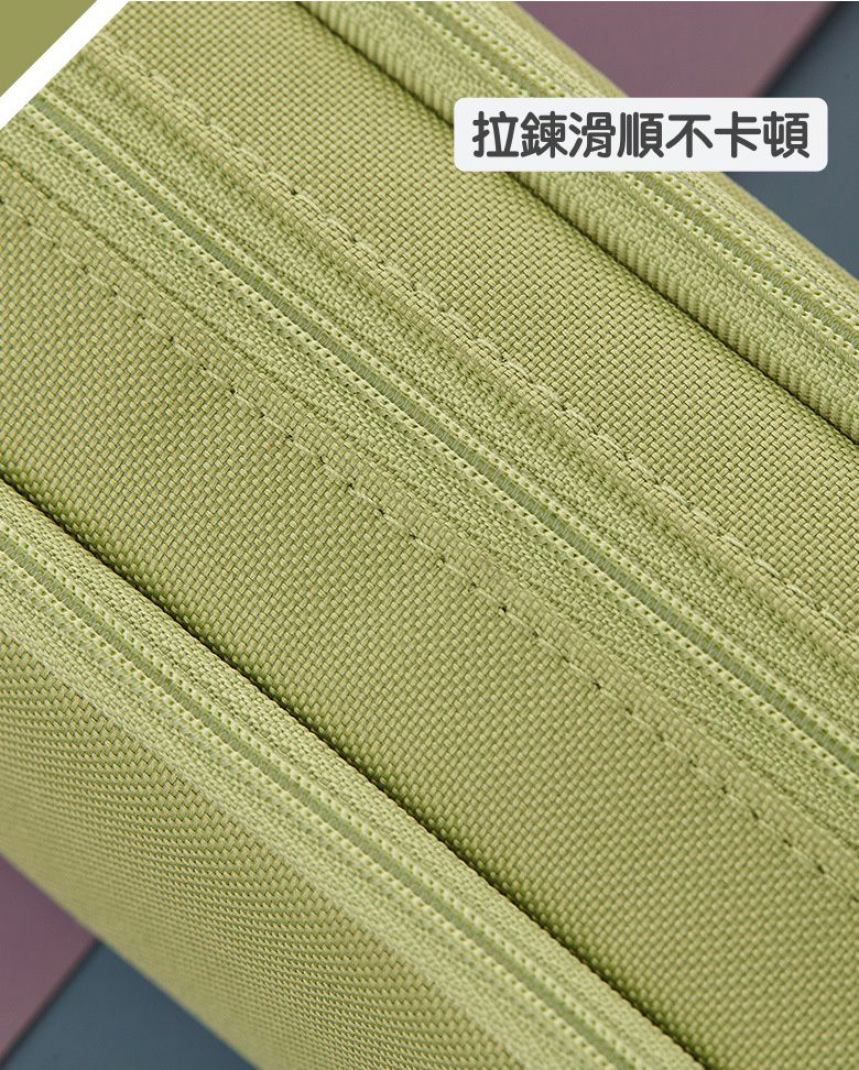 大開口多夾層鉛筆袋-黑色-可雙開口