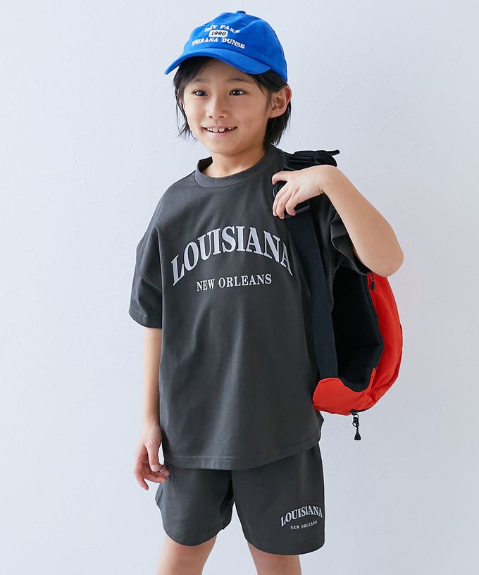 日本 devirock - 接觸涼感 寬版清爽短袖套裝-LA-淺灰