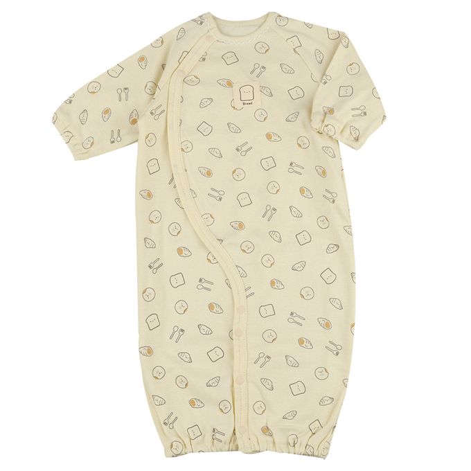 akachan honpo - 新生兒衣物8件組-有機棉-象牙白色