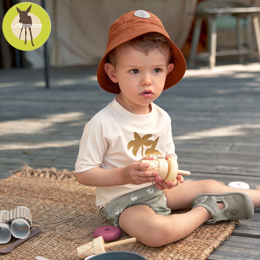 德國 Lassig - 嬰幼兒抗UV短袖泳裝上衣-大嘴鳥