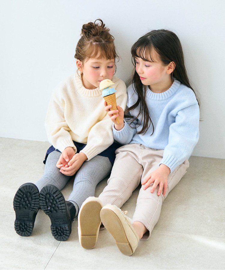 日本 apres les cours - 甜蜜冰淇淋色系針織上衣-象牙