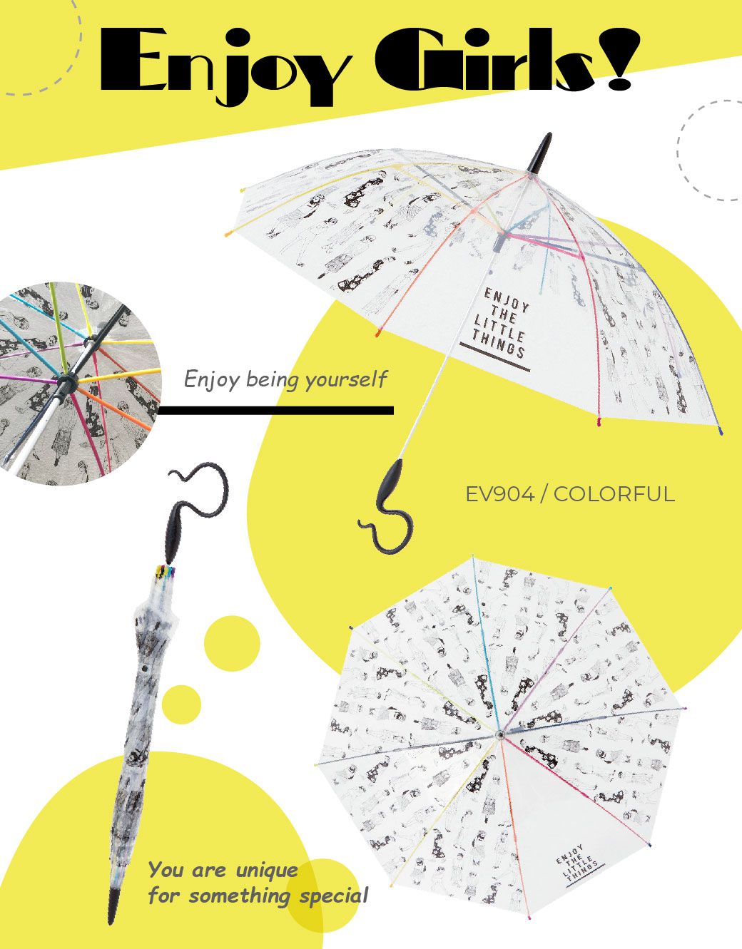 日本Caetla - Caetla Evereon 可替換式環保輕量傘-時尚女孩