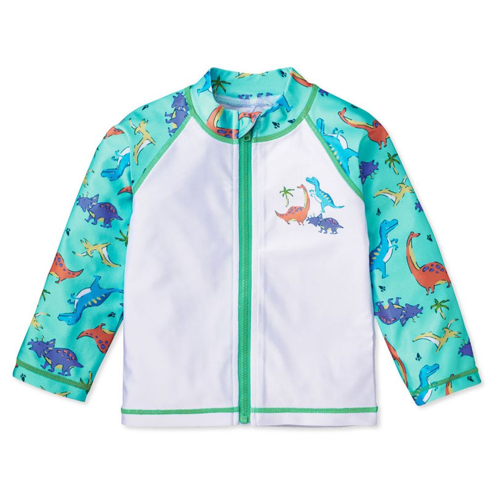 防曬泳衣-恐龍-綠色