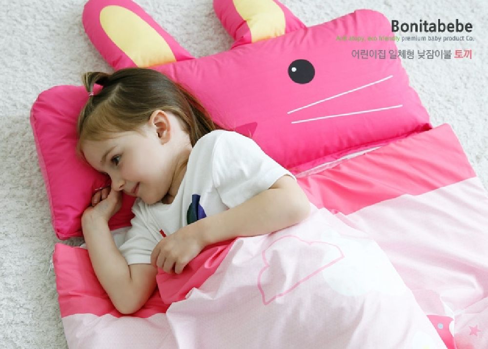 韓國 Bonitabebe - 可愛動物造型睡袋-粉紅兔寶寶