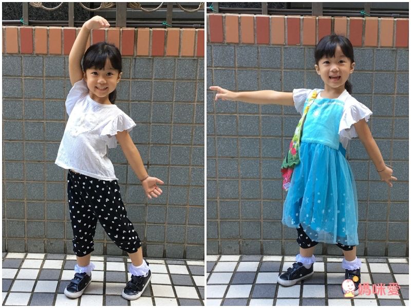 日本千趣會 - 迪士尼公主圍裙式洋裝-愛麗絲-藍白