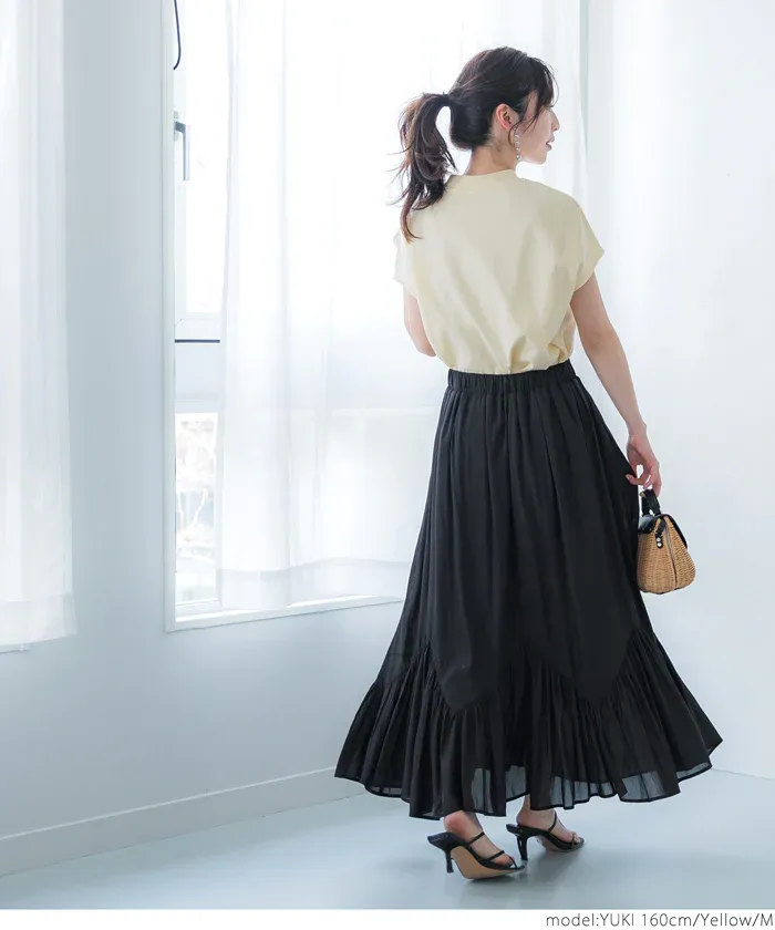 日本 COCA - 100%美國棉 厚磅短袖上衣-立領-黑