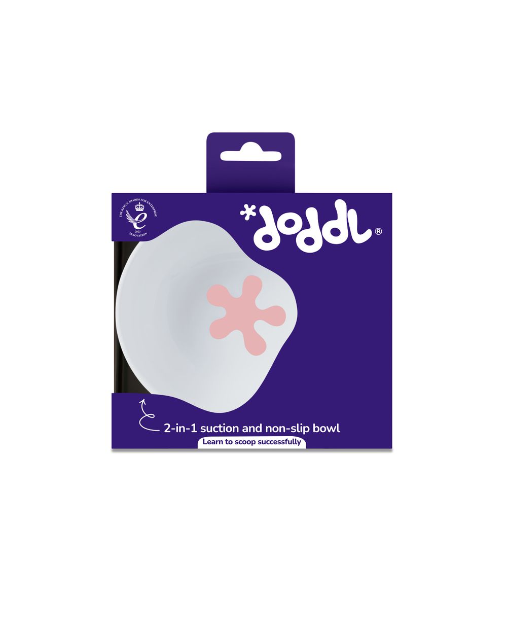 秒拾餐具 - 人體工學兒童學習餐具 - 碗有引力秒吸餐碗-乾燥玫瑰