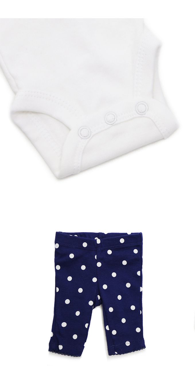 美國 Carter's - 小草莓貼布短袖背心包屁衣+長褲彌月3件組 (NB)