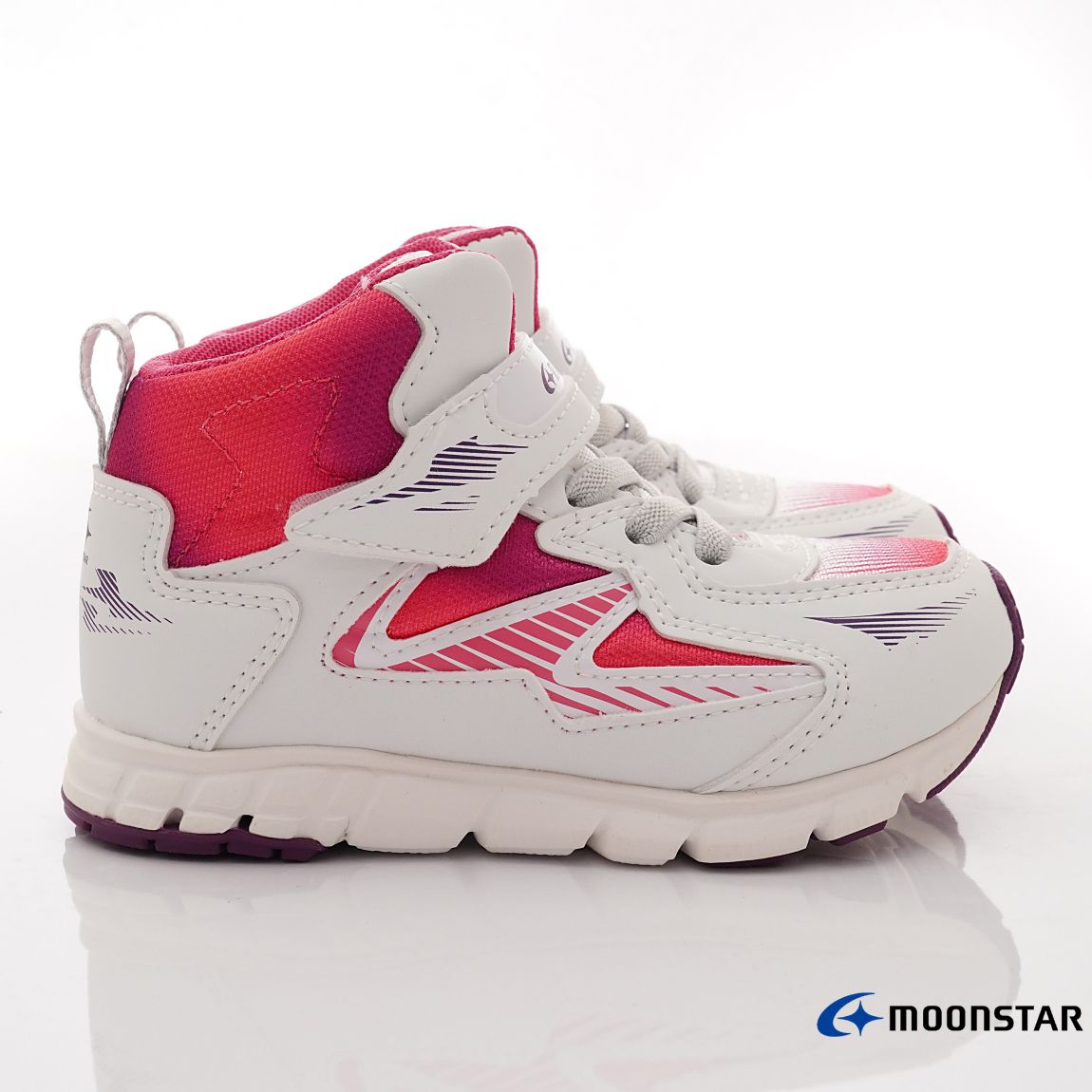 Moonstar日本月星 - 頂級護踝機能穩健款(中大童段)-運動鞋-白