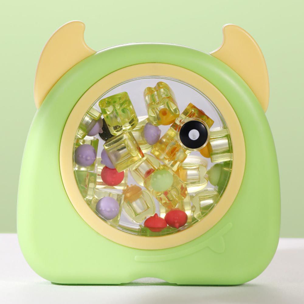 寶寶乳牙收藏盒-獨眼小惡魔-黃+綠 (14.5x15cm)