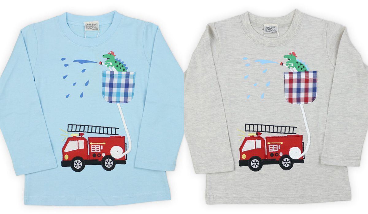 日本服飾代購 - 純棉刺繡X印花長袖上衣-三條路-黃