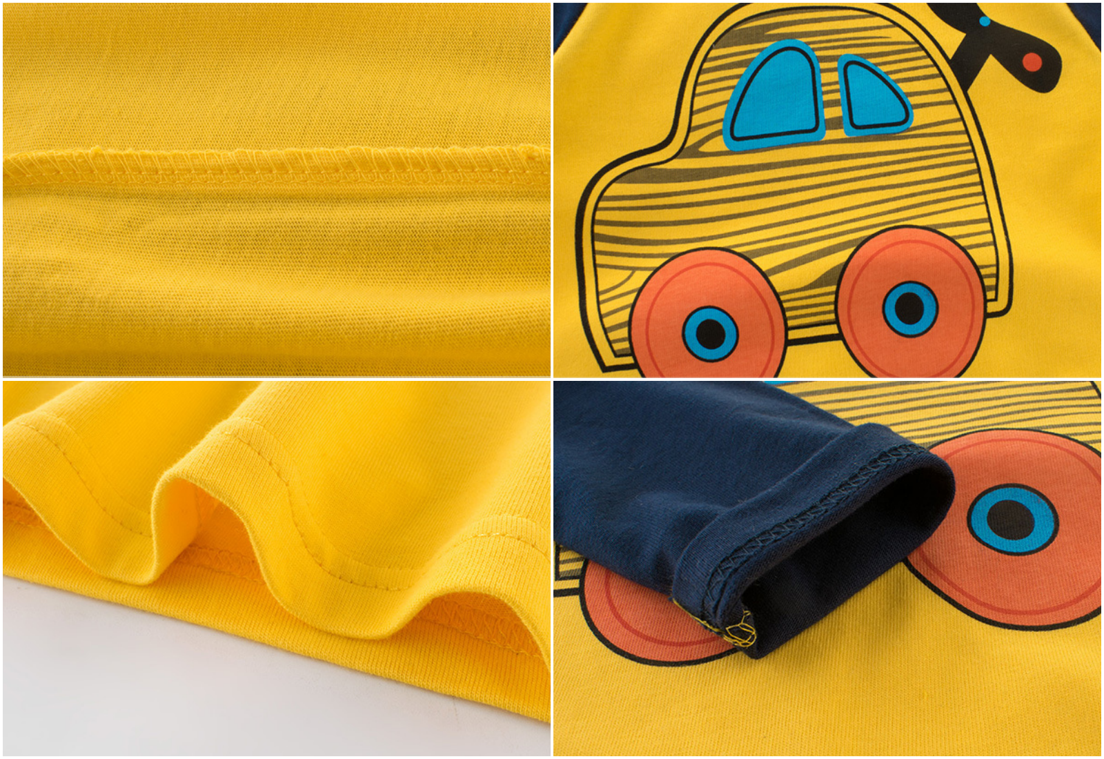 純棉長袖上衣-黃色發條車