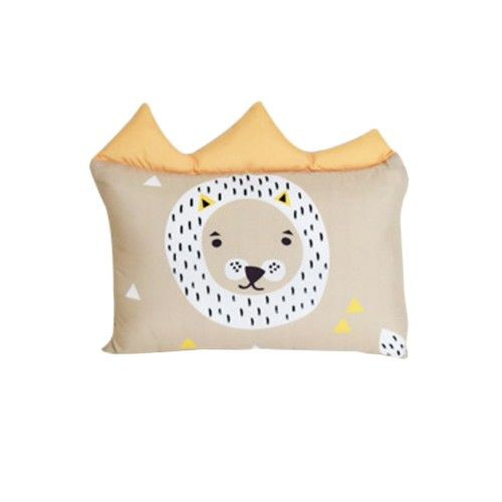 韓國 GGUMBI/DreamB - 透氣防蹣護頭型嬰兒枕-獅子